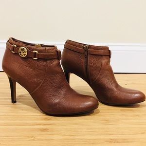 Coach leather ankle booties